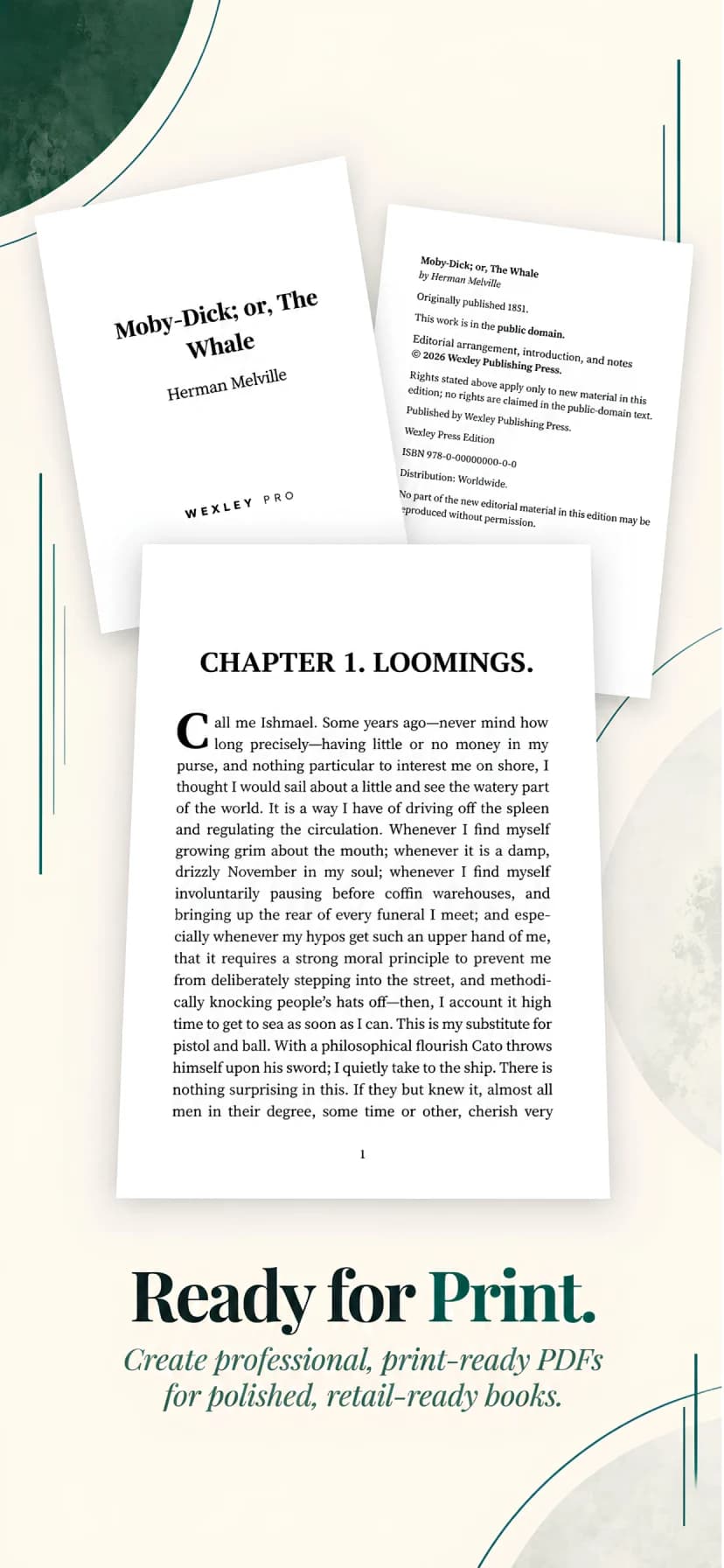 Wexley Pro Print interior pages